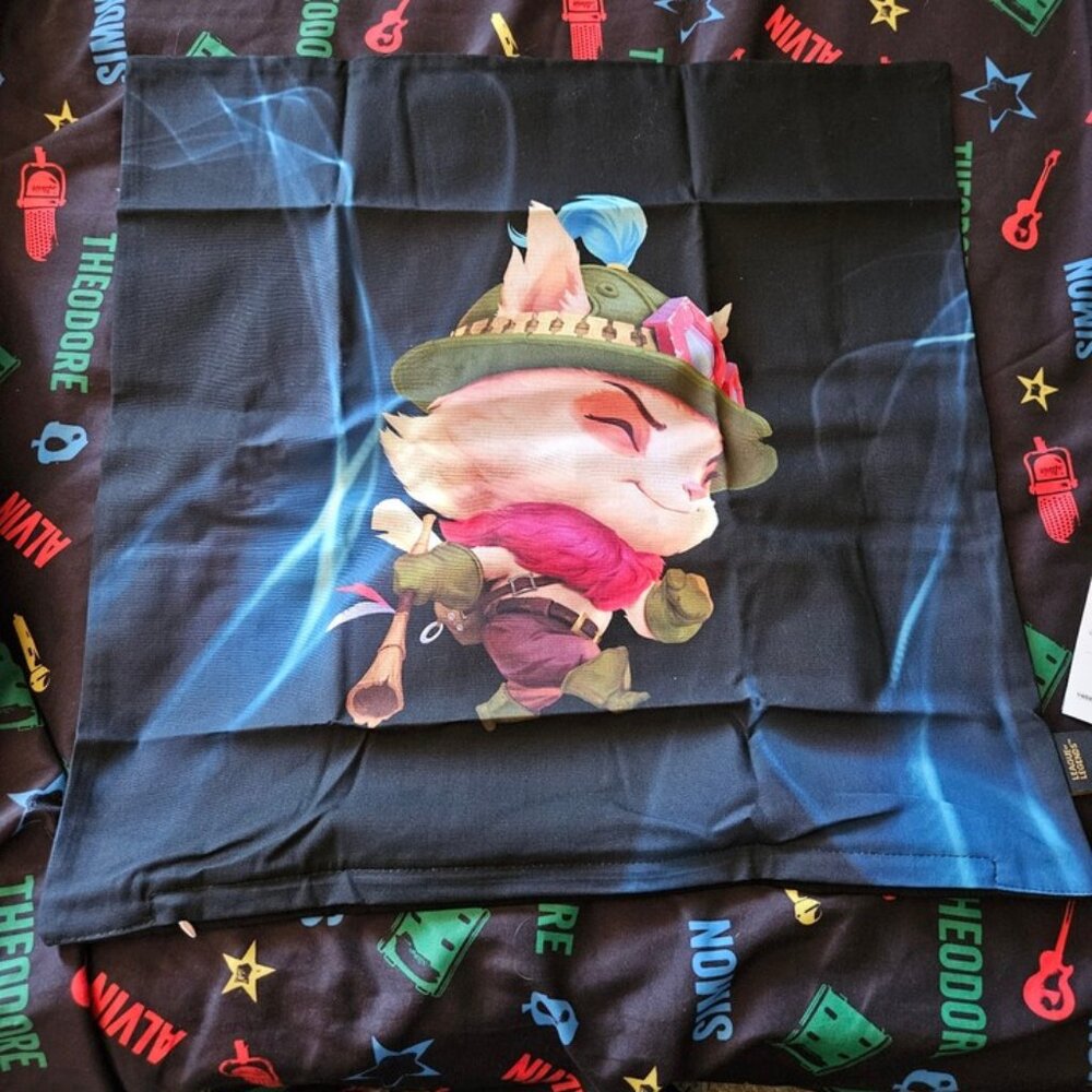 Riot Games Merch Korea Teemo Swift Scout Logo Pillow Case League of Legends LoL